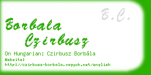 borbala czirbusz business card